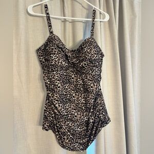 RELLECIGA swim tankini top; leopard cheetah | NEW with tags